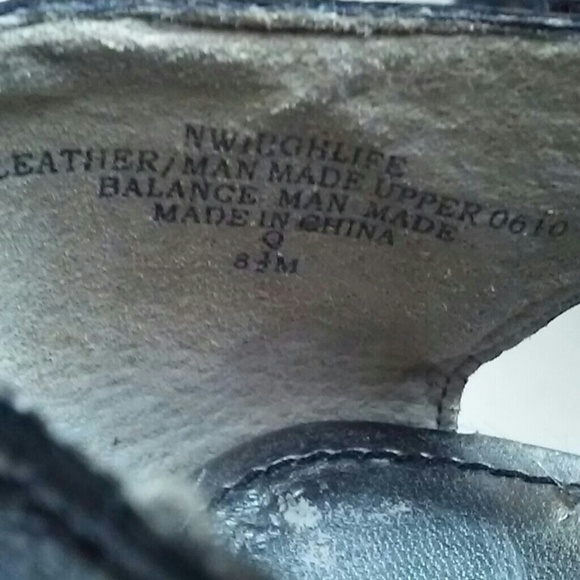 Nine West Black Leather Highlife Heels 8.5 - Picture 8 of 8